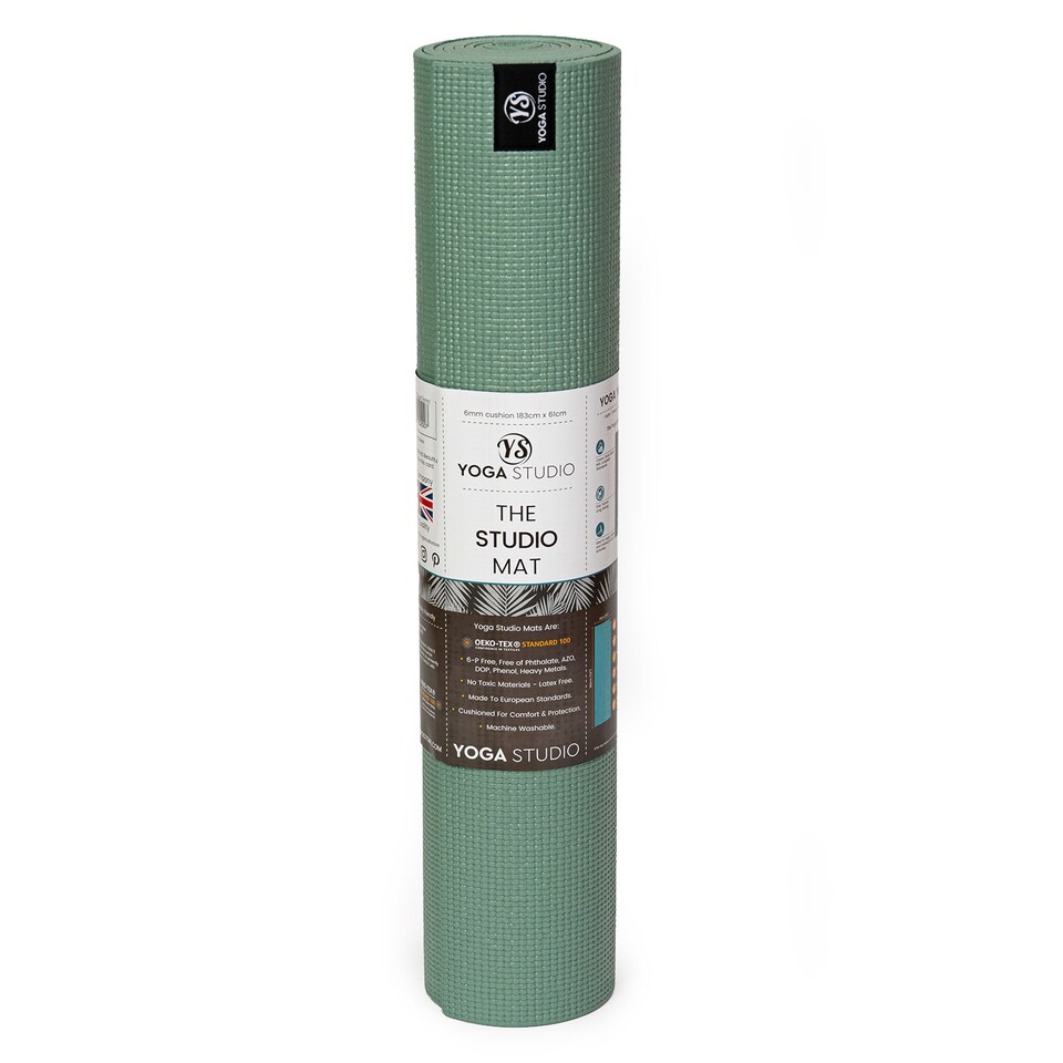 image 1 of Yoga Studio Sticky Yoga Mat 6mm - Sage Green | Green | Sage Green | 183cm x 61cm x 6mm