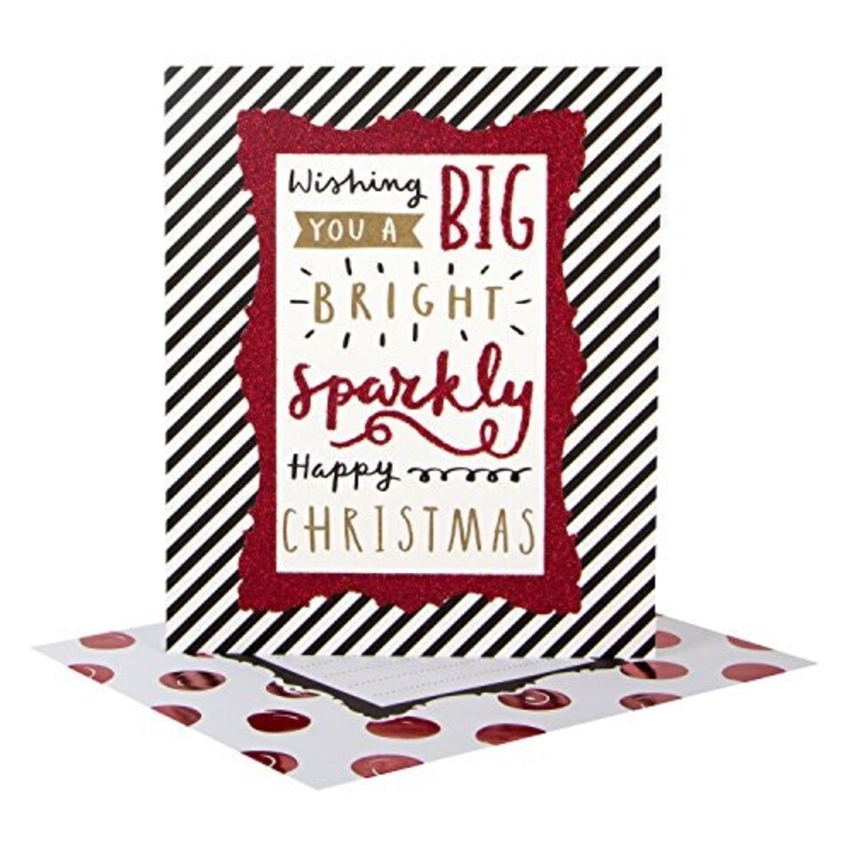 image 1 of Hallmark Christmas Card 'Big Bright and Sparkly' - Small