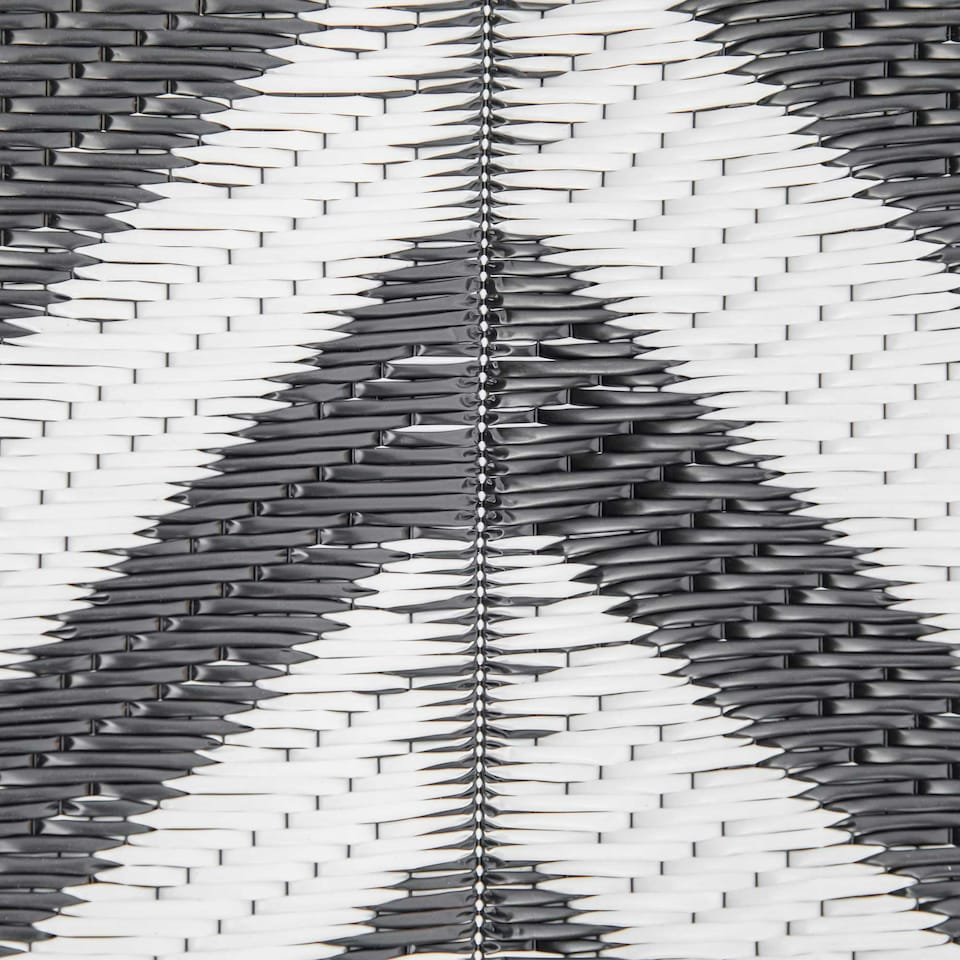 image 1 of Outsunny 182x274cm Reversible Outdoor Rug Portable Plastic Straw RV Camping Mat Black | Black