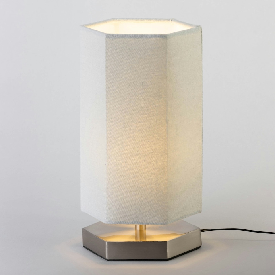 image 1 of BHS Glow Kid's LED Hexagon Table Lamp, Grey Grey | Grey