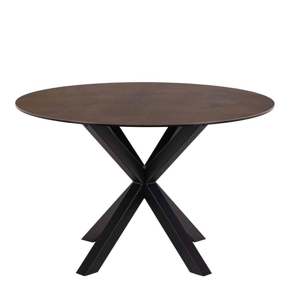 image 1 of Heaven Round Dining Table with Ceramic Rusty Brown Top