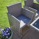 image 7 of 9 Piece Cube Rattan Garden Furniture Set 4 Chairs 4 Footstool Chairs & Table