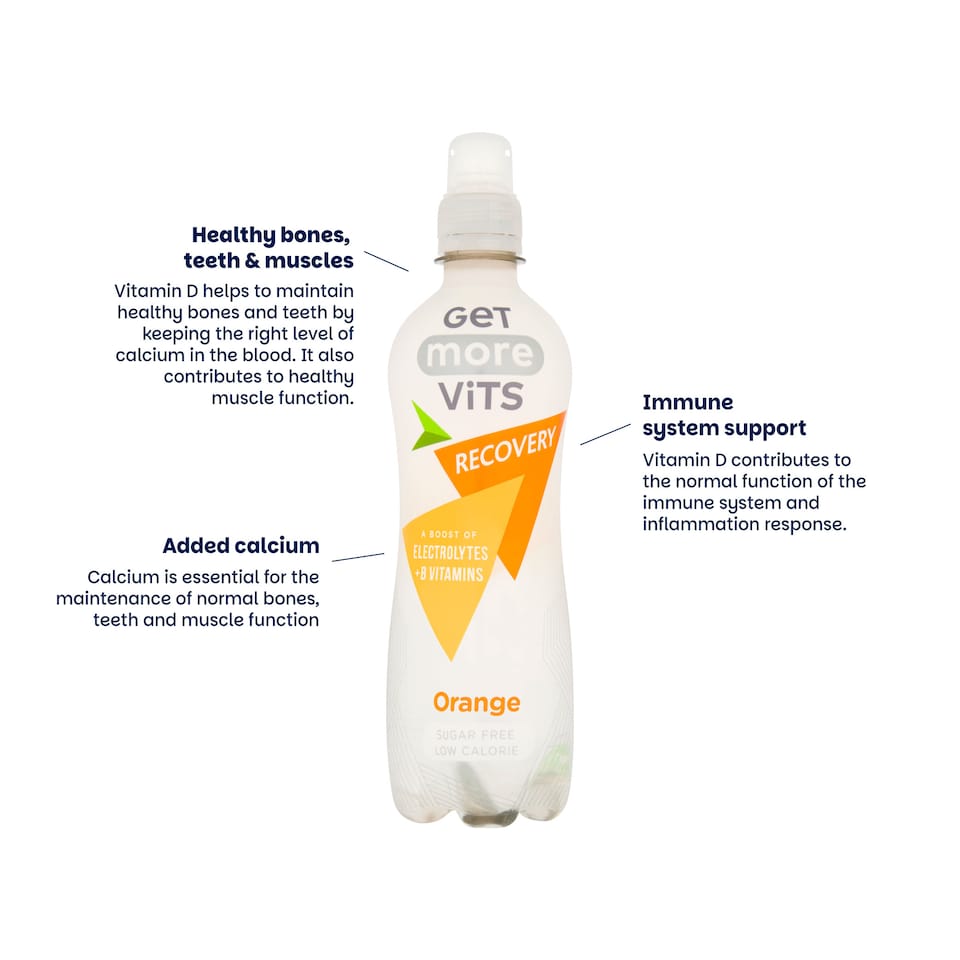 image 1 of Get More Vits Recovery Hydrating Orange with Electrolytes 12x500ml