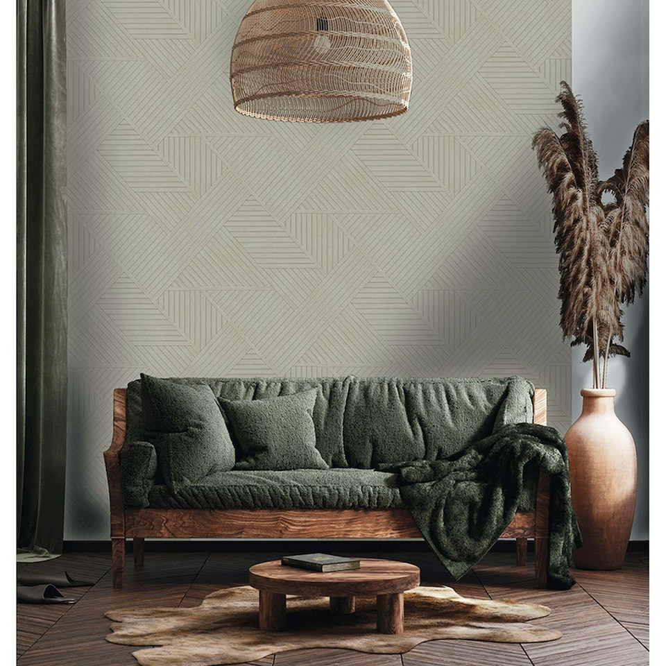 image 1 of Holden Décor Cascading Gardens Elba Wallpaper - Cream - 10m x 53cm Cream