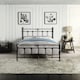 image 2 of Bayford Traditional Vintage Style Black Metal Bed Frame (King)
