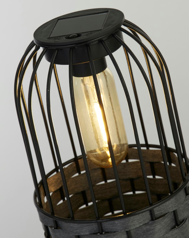 image 1 of SMALL RATTAN SOLAR LANTERN