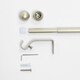 image 3 of OHS Extendable Metal Finial Ball Ends Wall Mounted Rod Fittings Curtain Pole - Brass Gold | Brass