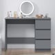 image 1 of FWStyle Stora 3 Drawer Dressing Table - Matt Dark Grey Grey