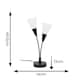 image 3 of ValueLights Kristina Frosted White Shade 2 Way Black Metal Uplighter Table Lamp