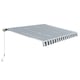 image 1 of Outsunny Garden Sun Shade Canopy Retractable Awning, 3 x 2.5m, Blue and White Blue