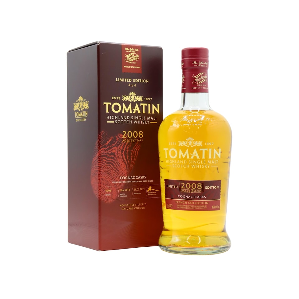 Tomatin - French Collection - Cognac Cask Highland Single Malt Scotch 2008 12 year old Whisky
