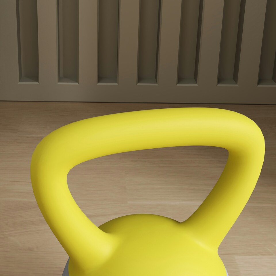 image 1 of SPORTNOW Kettlebell with Soft Body and Non-Slip Handle Yellow | 4