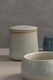image 2 of Interiors By Premier Stone-Coloured Glazed Porcelain Canister,Tapered Cookies Container With Matching Lid,Perfect For Gifting