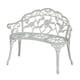 image 8 of Cast Aluminium Garden Bench Metal Frame 2 Seater Patio Chair Outdoor Seating | White