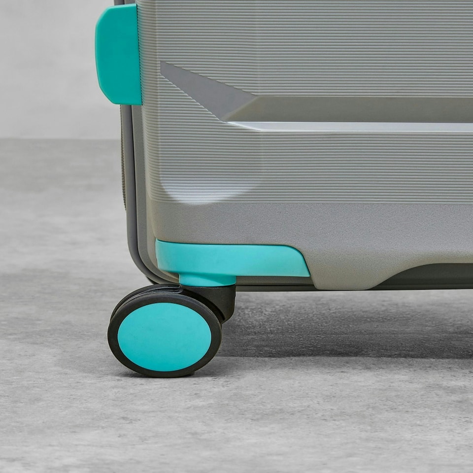 image 1 of Rock Tulum Large Suitcase Grey/Aqua | Grey | Large