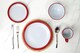 image 2 of 16pc Camden Red Dinner Set