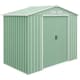 image 1 of Outsunny 7 x 4ft Garden Shed Storage with Foundation Kit and Vents Light Green