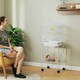image 2 of PawHut Bird Cage for Budgie Finch Canary Parakeet W/ Stand Tray White
