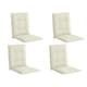 image 1 of Outsunny Set of 4 Garden Chair Cushions, Outdoor Seat Pads, White 