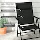 image 3 of Outsunny 2 PCS Outdoor Folding Chairs, Dining Chairs w/ Padded Filling, Black