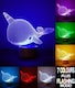 image 2 of Narwhal 3D Lamp | Multi