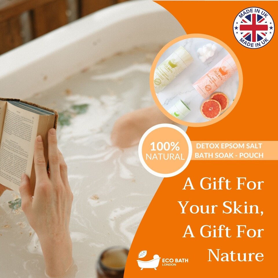 image 1 of Detox Grapefruit Epsom Salt Bath Soak Gift Tube