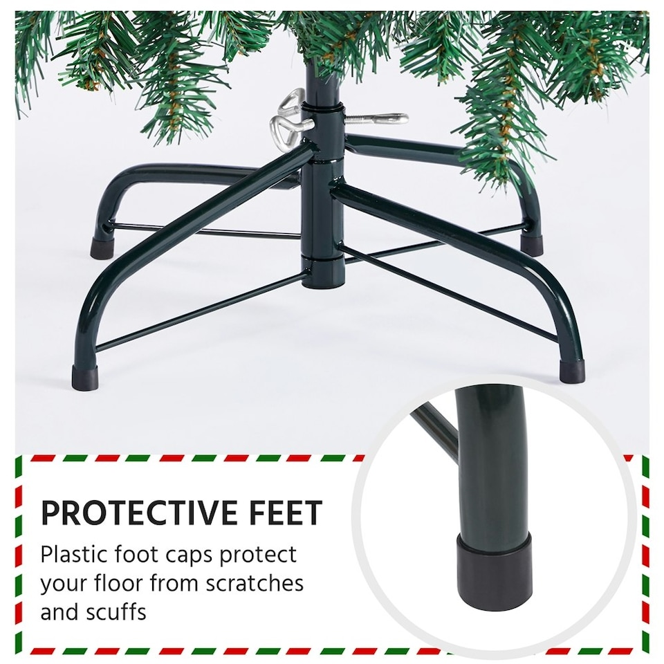 image 1 of Yaheetech Hinged Fir Christmas Tree with Foldable Stand