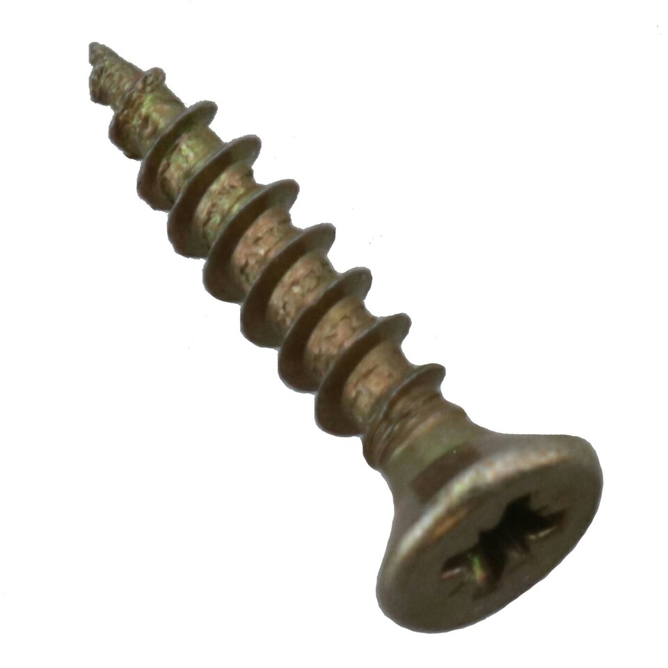 image 1 of 3mm x 16mm Countersunk Wood Chipboard Screw Fasteners PZ1 Drive 120pc