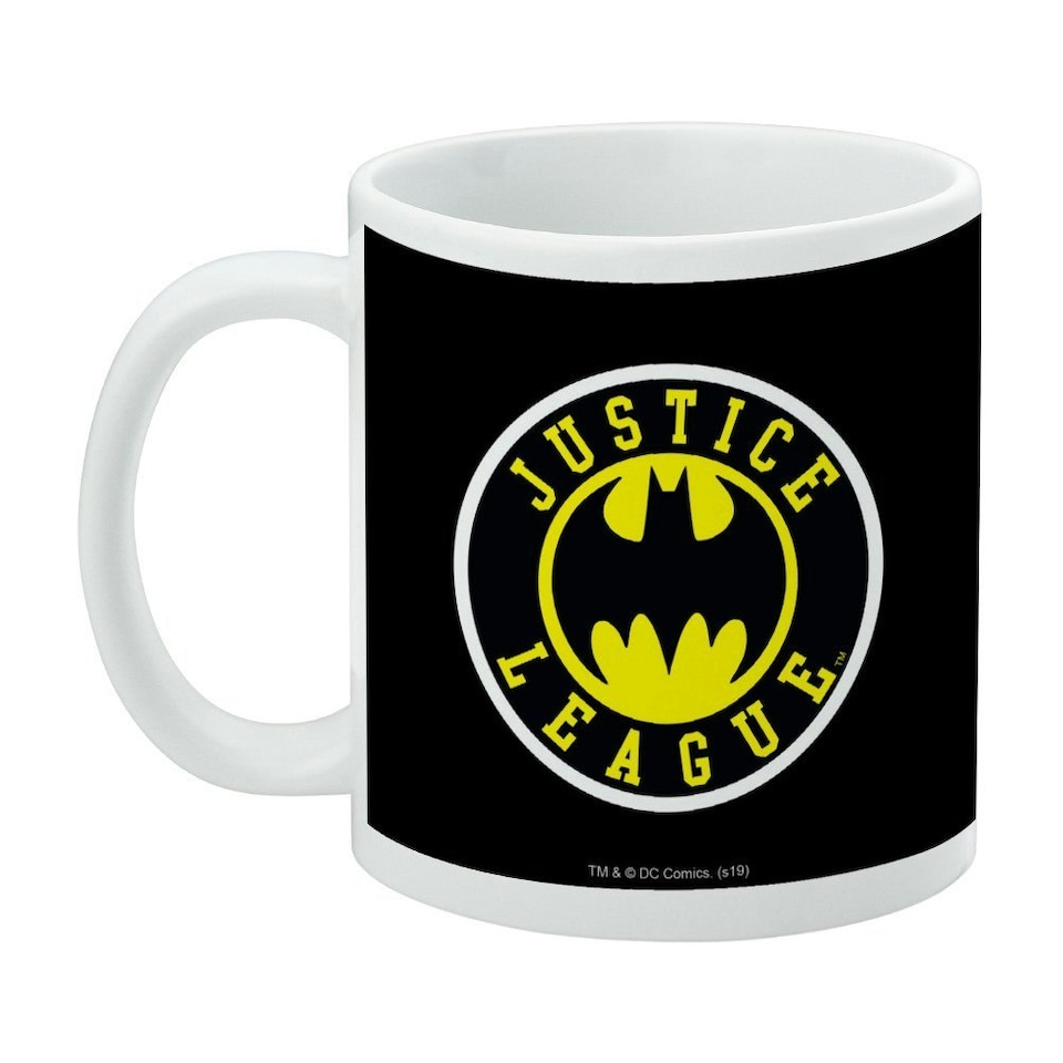 image 1 of Batman Justice League Mug - White/Black/Yellow - One Size