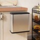 image 2 of HOMCOM 8L Hanging Kitchen Bin, Stainless Steel Rubbish bin with Press-to-Open and Stay-Open Lid, Removable Inner Bucket for Kitchen Cabinet Door, Under Sink, Bedroom, Office, Silver Tone | Silver | Silver