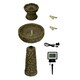 image 3 of Primrose Solar Powered Bird Bath Cobbled Stone Effect Water Feature 68cm