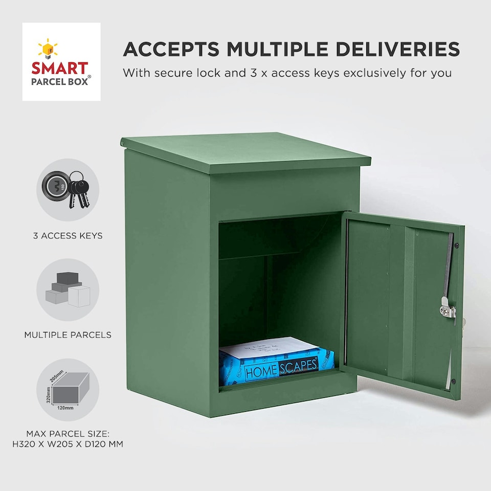 image 1 of SMART PARCEL BOX® Medium Front Access Green