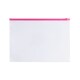 image 1 of Pack of 12 A6 Clear Zippy Bags with Pink Zip