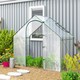 image 8 of Outsunny Portable Walk-in PVC Greenhouse w Zipped Door for Flowers Plant