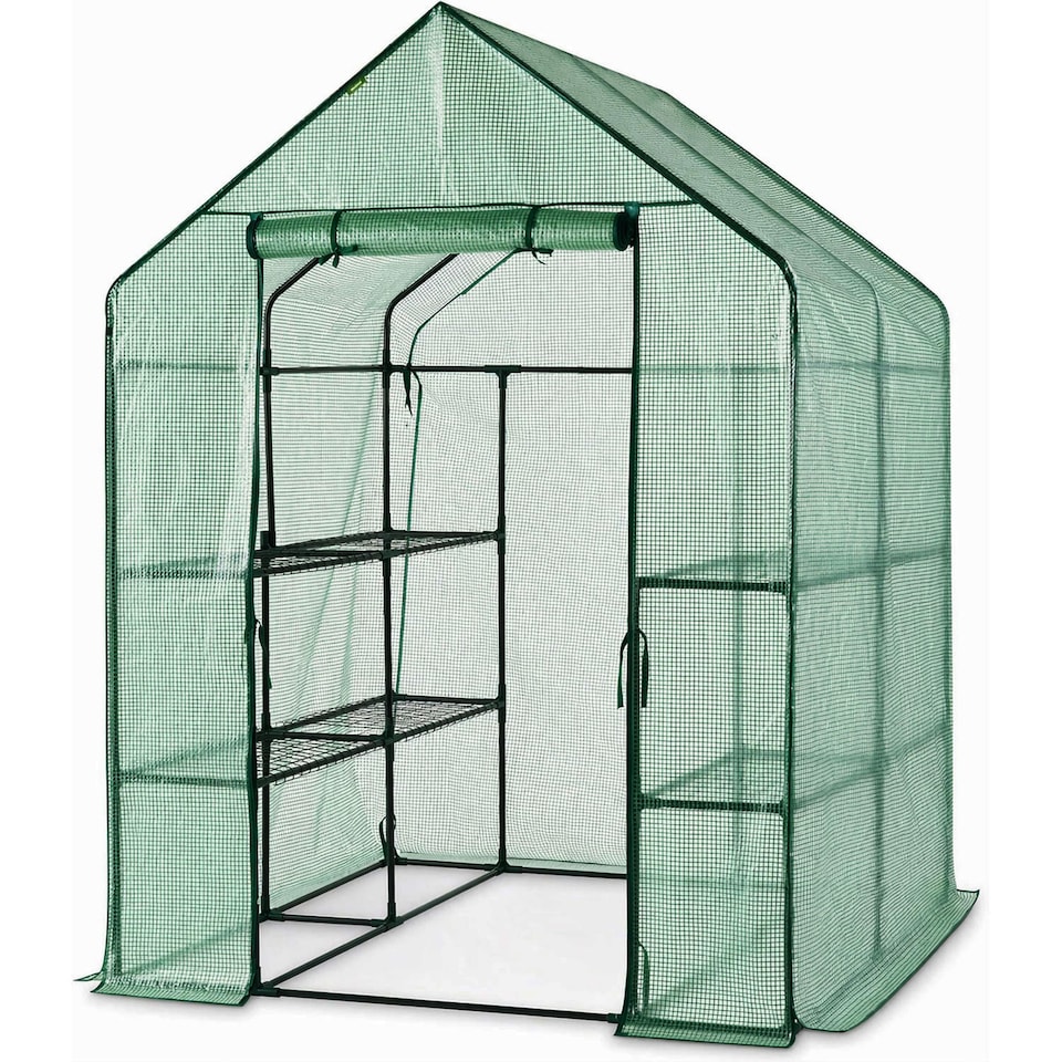 image 1 of 8 Tier Steel Shelving Heavy Duty Outdoor Walk In Garden Greenhouse