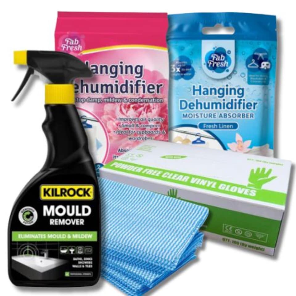 image 1 of Kilrock Dehumidifier & Mould Remover Essential Cleaning Bundle 5 Piece