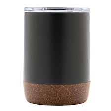XD Collection Cork Recycled Stainless Steel Vacuum Insulated Mug - Black - One Size | Black | 1