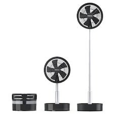 Pro Breeze 2‑in‑1 Portable Rechargeable Folding Fan (Desk & Floor) - Black