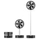 image 1 of Pro Breeze 2‑in‑1 Portable Rechargeable Folding Fan (Desk & Floor) - Black