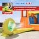 image 5 of AIYAPLAY 5 in 1 Inflatable Bouncy Castle for Children with Dual Slides | Orange | Orange base with blue and yellow accents | 420 x 360 x 190 cm