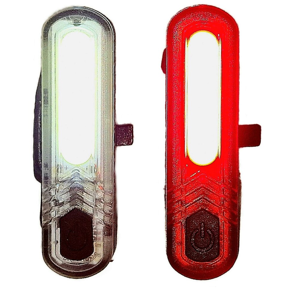 image 1 of Sport Direct Superbright 130 Lumens Front/Rear Bike USB Rechargeable Set