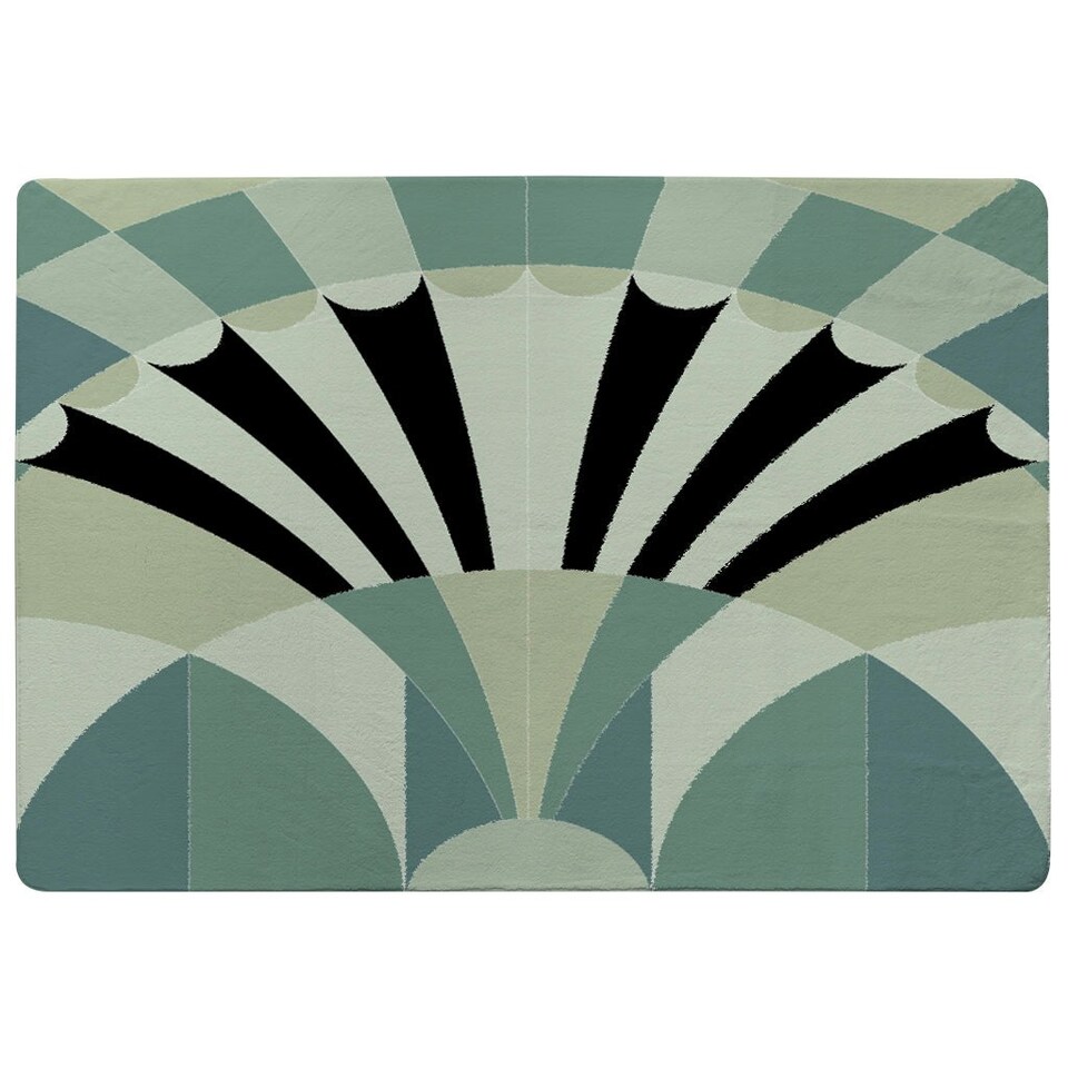 image 1 of Green Geo Arches (Rug) Green | Medium: 80x150cm
