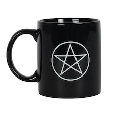 Ceramic Pentagram Black Mug - 350ml