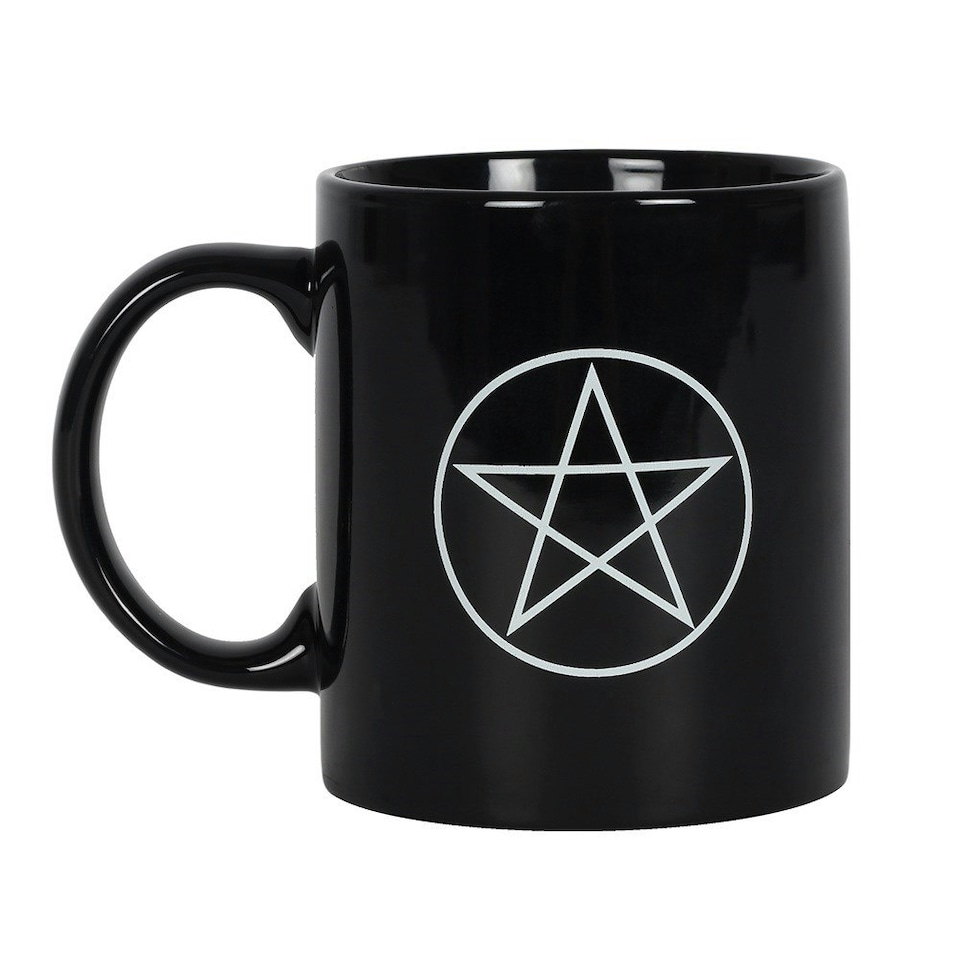 image 1 of Ceramic Pentagram Black Mug - 350ml