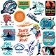 image 3 of Shark Week Deluxe Stickers (Pack of 100) - Multicoloured - One Size