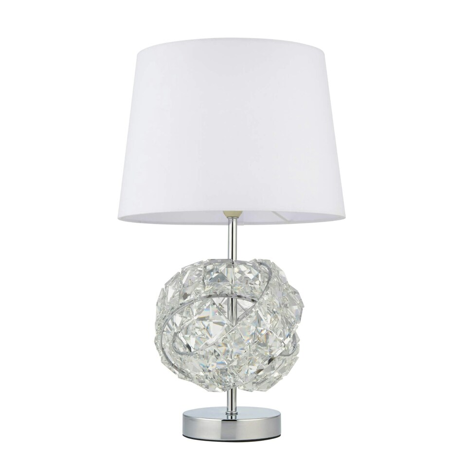 image 1 of Monaco Chrome and Glass Table Lamp