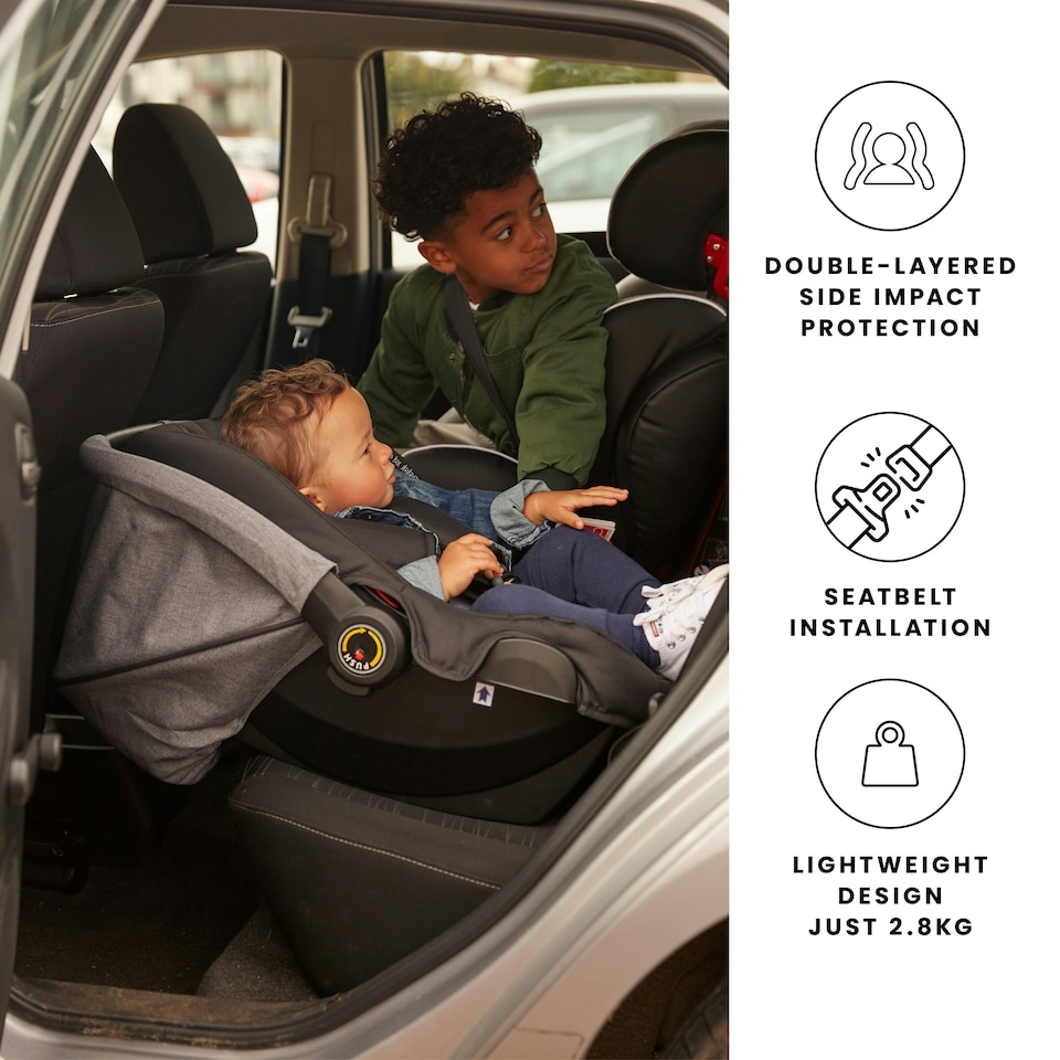 image 1 of Astral Group 0+ Car Seat - Lightweight, Suitable from Birth to 13kg (Approx. 12-15 Months) - Easy Seatbelt Installation, Comfortable & Safe