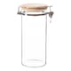 image 1 of Argon Tableware Glass Storage Jar with Wooden Clip Lid - 1.4 Litre