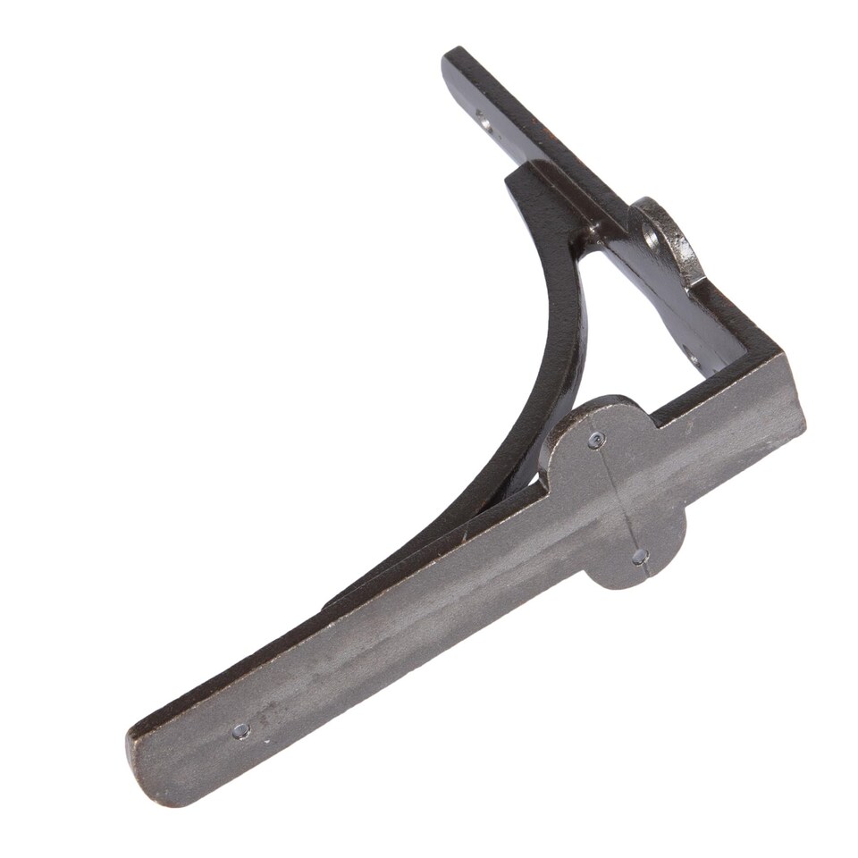 image 1 of Hammer & Tongs Curved Iron Shelf Bracket - D150mm - Raw