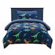 image 1 of Dinosaur Kids Teddy Duvet Cover Set Ultra Soft Bedding with Pillowcase | Blue | Single